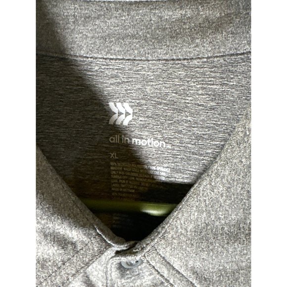 All in Motion Men's Jersey Polo Shirt, Heathered Gray, Size XL, NWT - Picture 3 of 5